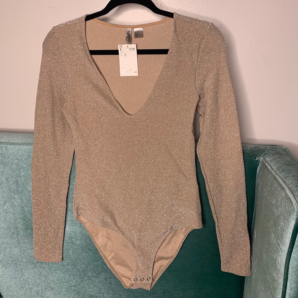 Nude Sparkling bodysuit NWT